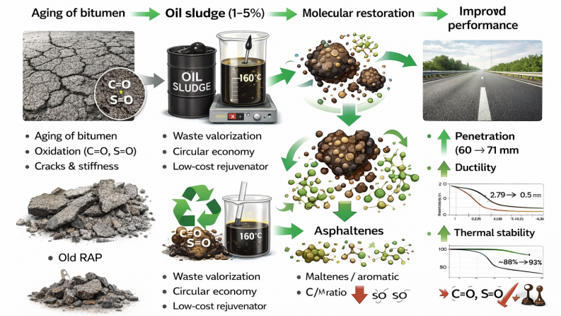 AP22786142 &ndash; Utilization of oily waste as a potential rejuvenator in reclaimed asphalt pavement