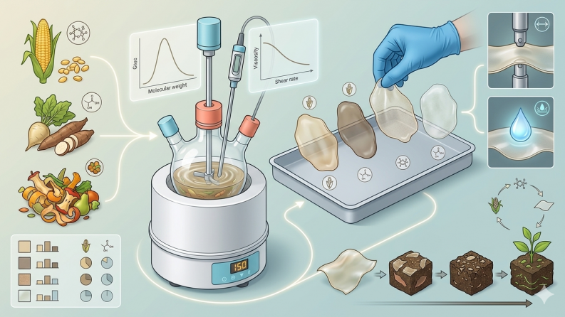 AP25793663 &ndash; Азық-түлік пен жеміс-жидек қалдықтары және полилактикалық қышқылмен крахмал негізінде биологиялық ыдырайтын пленканы әзірлеу