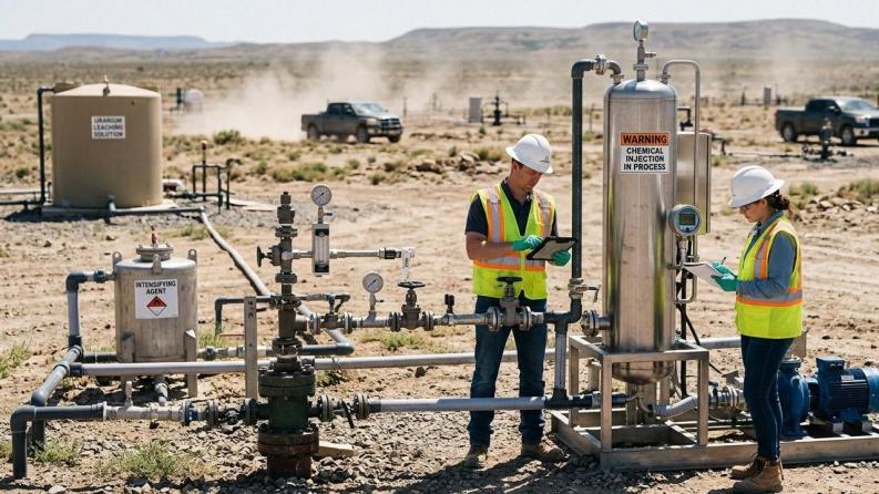 AP22685351 &ndash; Intensification of leaching solution for uranium by injection